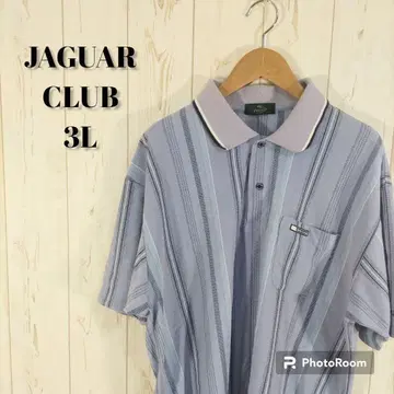 JAGUAR CLUB 반팔 피케 셔츠 스트라이프 골프 빈티지