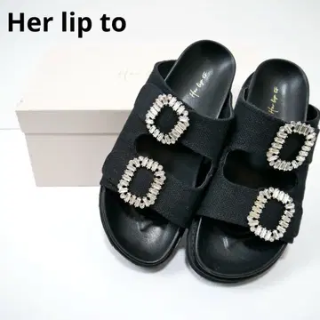 Herlipto Double Strap Crystal Sandals