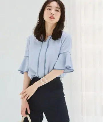 andemiu 프론트 액세서리 블라우스 셔츠 상의