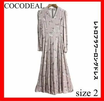 COCO DEAL 코코딜 레트로 플라워 롱 드레스