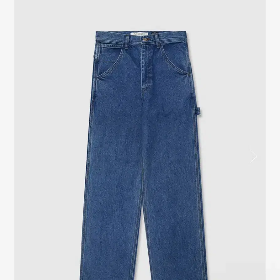 Modimode All Staff Favorite Strap Wide Denim Jeans Dark Blue
