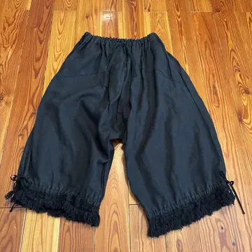 nest Robe 린넨 프린지 레이스 드로어즈 팬츠 블랙 네스트로브