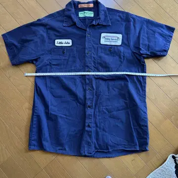 WearGuard 워크 셔츠 와펜 로고 L 네이비 반팔