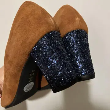 일본제 브라운 라메 반짝이 하이힐 24.5cm