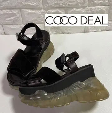 COCO DEAL 크로스 디자인 클리어 솔 스포츠 샌들