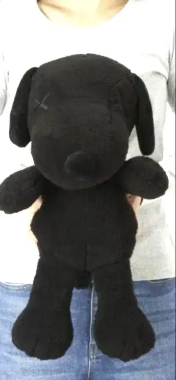 유니클로 KAWS 스누피 봉제 인형 대형 블랙 M
