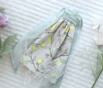 레몬 패턴 셔링 원피스 세이지 그린 22cm 인형 리카짱 의류