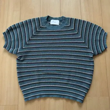 SUGARHILL MULTI STRIPE COTTON KNIT TEE