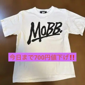 MOBB 로고 프린트 화이트 티셔츠