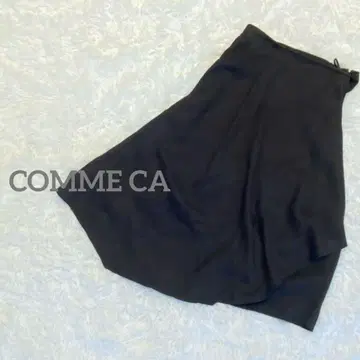 콤사 랩 스커트 롱 기장 깔끔한 허리밴딩 세미 포멀 M