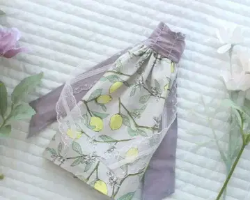 레몬 패턴 셔링 원피스 스모크핑크 리카짱 의류 22cm 인형