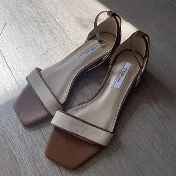 SLOBE IENA 앵클 스트랩 샌들 카멜 37.5
