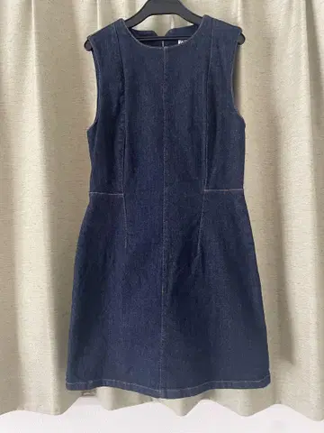 ZARA 슬리브리스 미니 원피스 EU 36 다크 데님