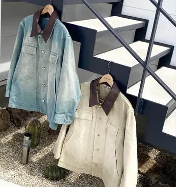 오라리 25SS 오가닉 코튼 덕 블루종