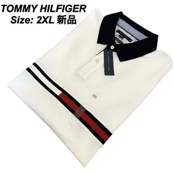 TOMMY HILFIGER [새상품] 피케 셔츠 로고 자수 트리코 2XL