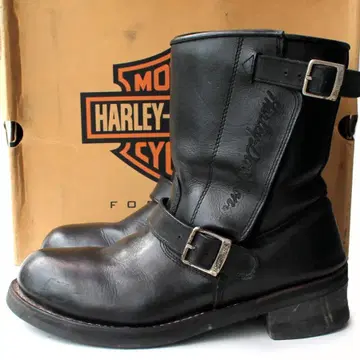 Harley-Davidson 엔지니어 부츠 스틸토 벨크로 테이프