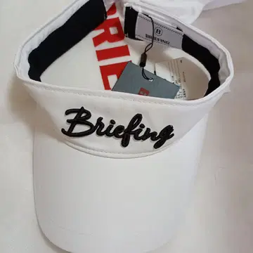 Briefing 골프 레이디 리본 화이트 바이저