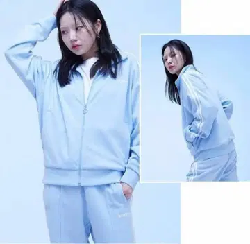 NERDY 스카이블루 셋업 저지 맨투맨