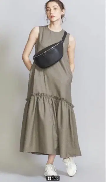 유나이티드 애로우즈: 린넨 라이크 티어드 원피스 워셔블