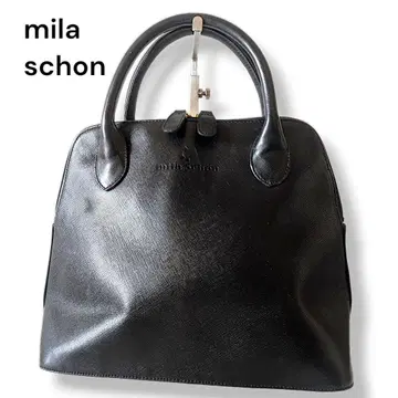 mila schon 밀라 숀 핸드백 가죽 블랙