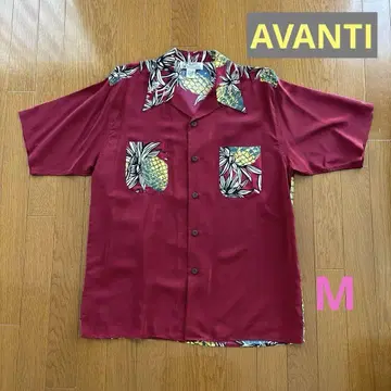 AVANTI 알로하 셔츠 빨간색 M