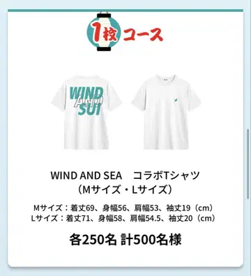 [레어! ] WIND AND SEA 미도리 진 콜라보 티셔츠 M 사이즈