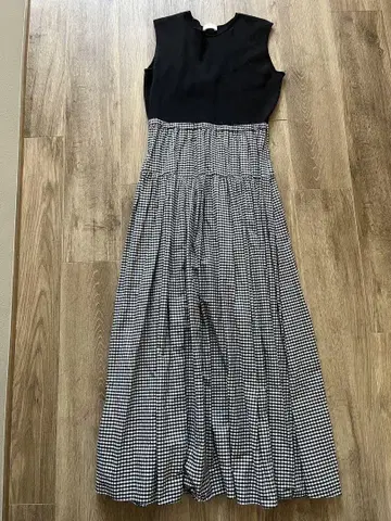 Ballsey 슬리브리스 롱 원피스 체크