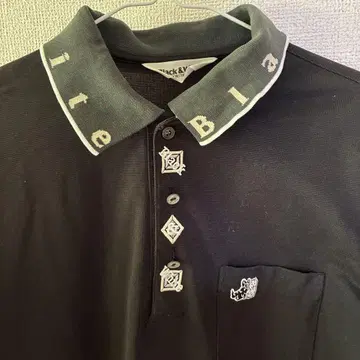 Black & White 자수 피케 셔츠