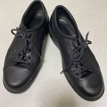 ECCO 에코 가죽 신발 23.5cm 스니커즈 블랙