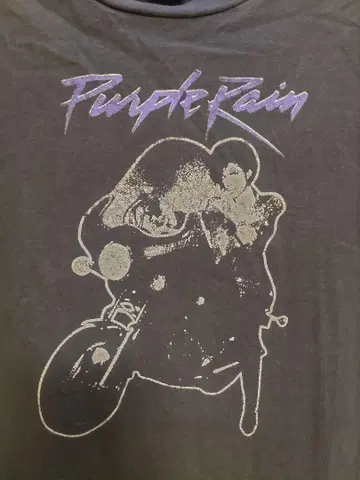 Purple Rain 티셔츠 L 사이즈 다크 그레이 90s