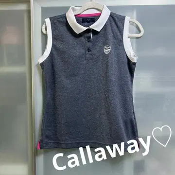 Callaway 민소매 폴로 셔츠 다크 그레이 가격 인하