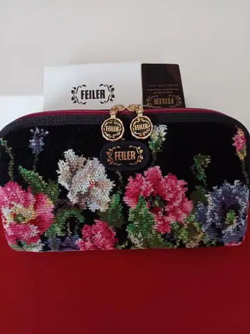 FEILER 꽃무늬 파우치 지갑 멀티 파우치 장지갑 택 포함 미사용품