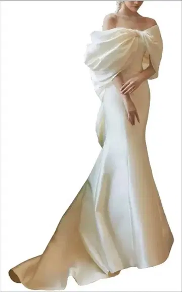 웨딩 드레스 머메이드 리본
