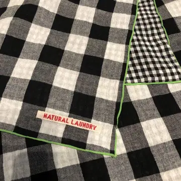 NATURAL LAUNDRY 체크 무늬 스톨 새상품급