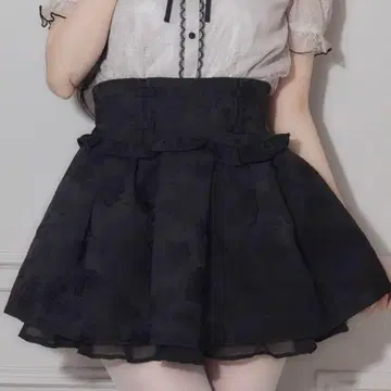 pium 턱 플레어 도리 미니 스커트