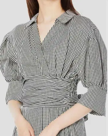 SNIDEL 스나이델 Sustaina 허리 마크 셔츠 원피스