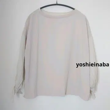 요시에 이나바/yoshieinaba 7부 소매 상의 무지 M 소매 묶음