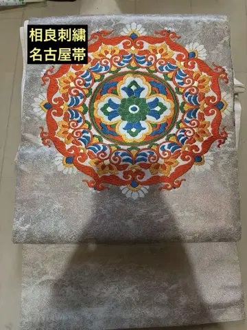 실버 바탕에 만다라 패턴, 상량 자수 만다라 앤티크