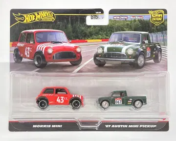 MATTEL 핫휠 프리미엄 2팩 모리스 미니 / '67 오스틴 미니 픽업