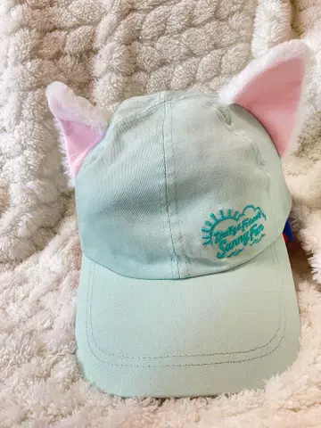 새상품급 젤라토니 고양이 귀 캡 민트 그린