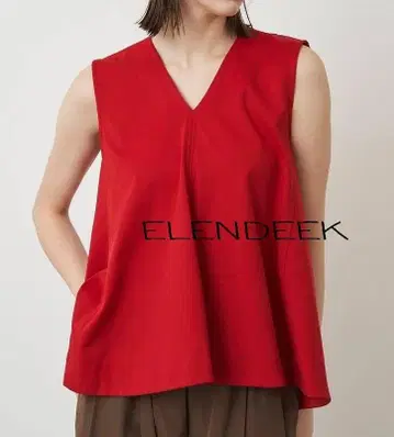 ELENDEEK V넥 텐트 컷 티셔츠