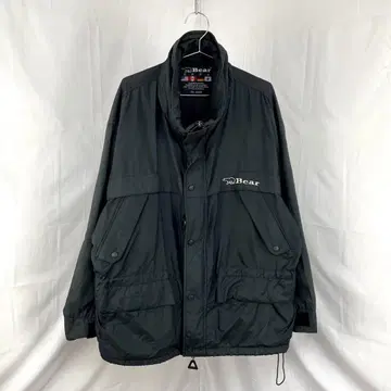 90s bear gimmick wzip nylon jacket y2k