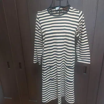 marimekko 스트라이프 긴팔 원피스