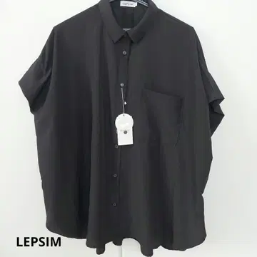 시착만 LEPSIM 블랙 반팔 셔츠 F 사이즈