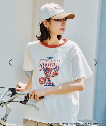 니코앤드 [STRANGER THINGS] 콜라보 SCOOP 링거 티셔츠