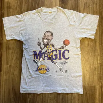80s NBA LAKERS 매직 존슨 티셔츠 M 사이즈