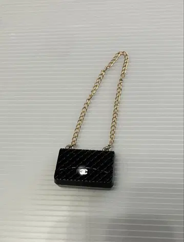 러브부 의류 옷 갈아입기 백 미니 백 블랙 골드