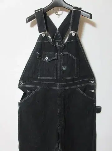 POST OVERALLS 헤링본 데님 오버롤