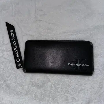 [중고] CalvanKleinJeans 장지갑 블랙 캘빈클라인 진