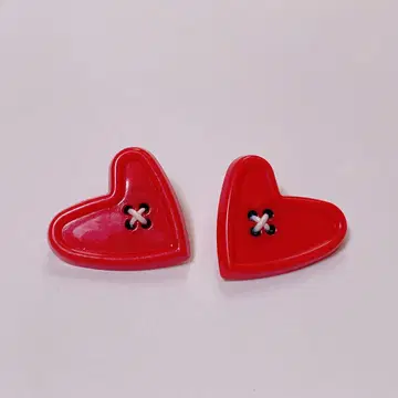 80년대 빈티지 Hallmark 하트 귀걸이
